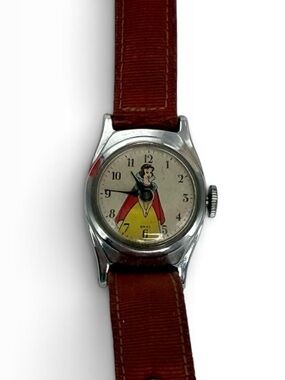 Snow White vintage watch face Disney 1950s mechanical